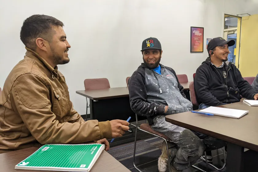 Three community college students